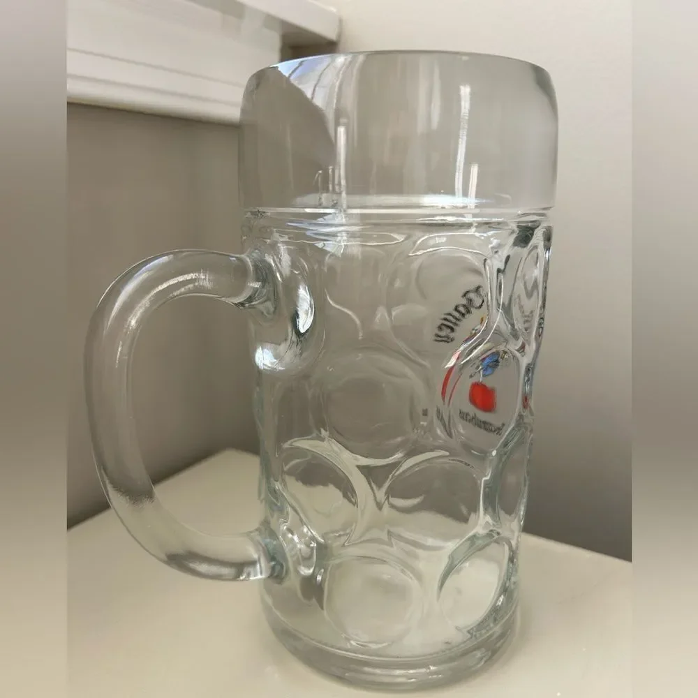 Bernon Balley Brauhaus Dimpled Glass Beer Stein Mug Collectible Octoberfest